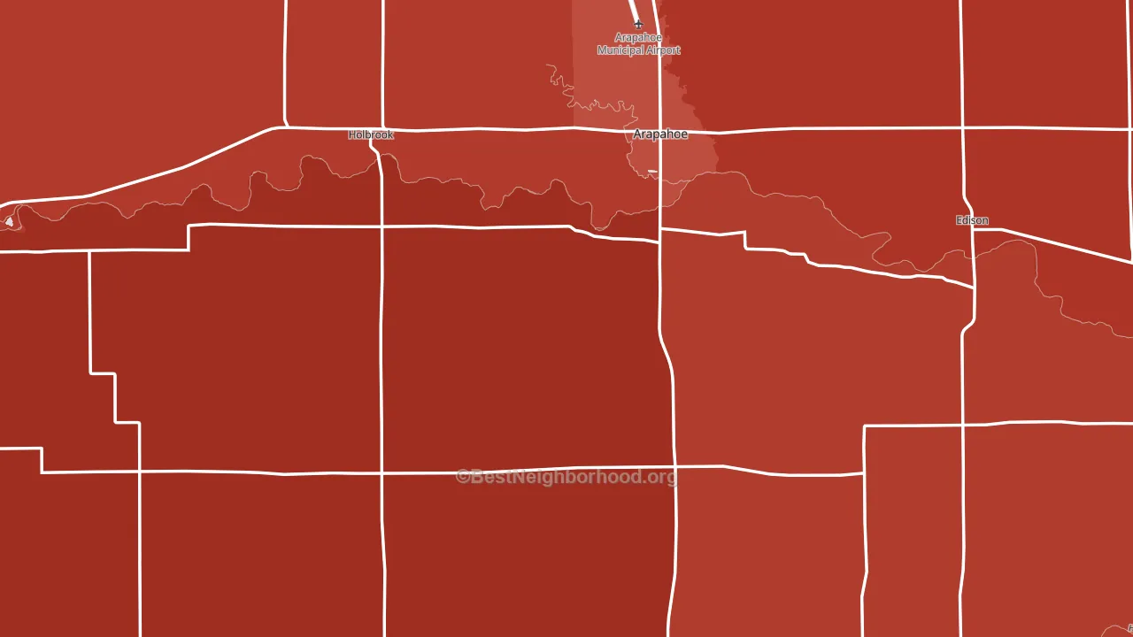 Furnas County, NE block-group political-lean map