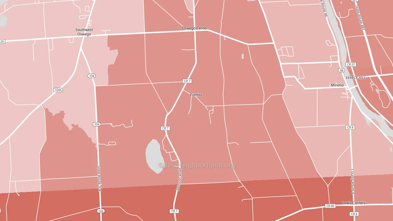 Furniss, NY block-group political-lean map