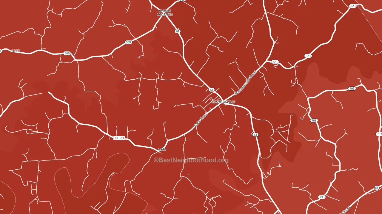 Gabe, KY block-group political-lean map