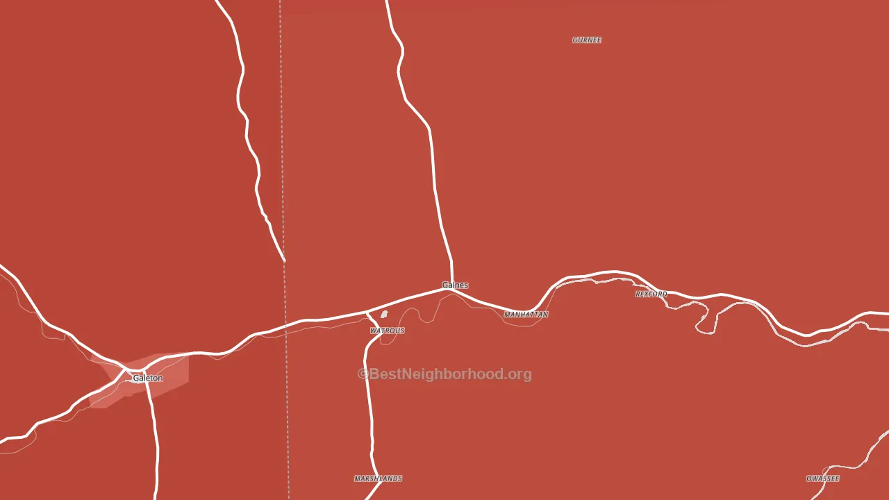 Gaines, PA block-group political-lean map
