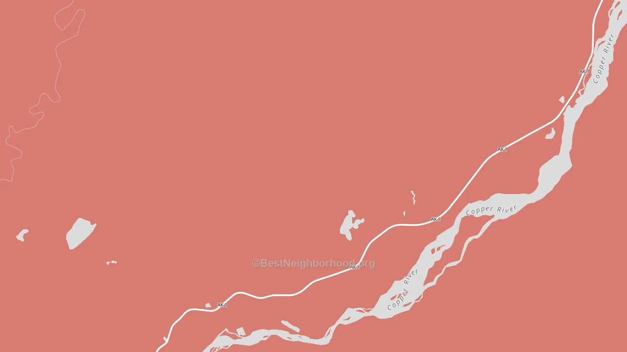 Gakona, AK block-group political-lean map