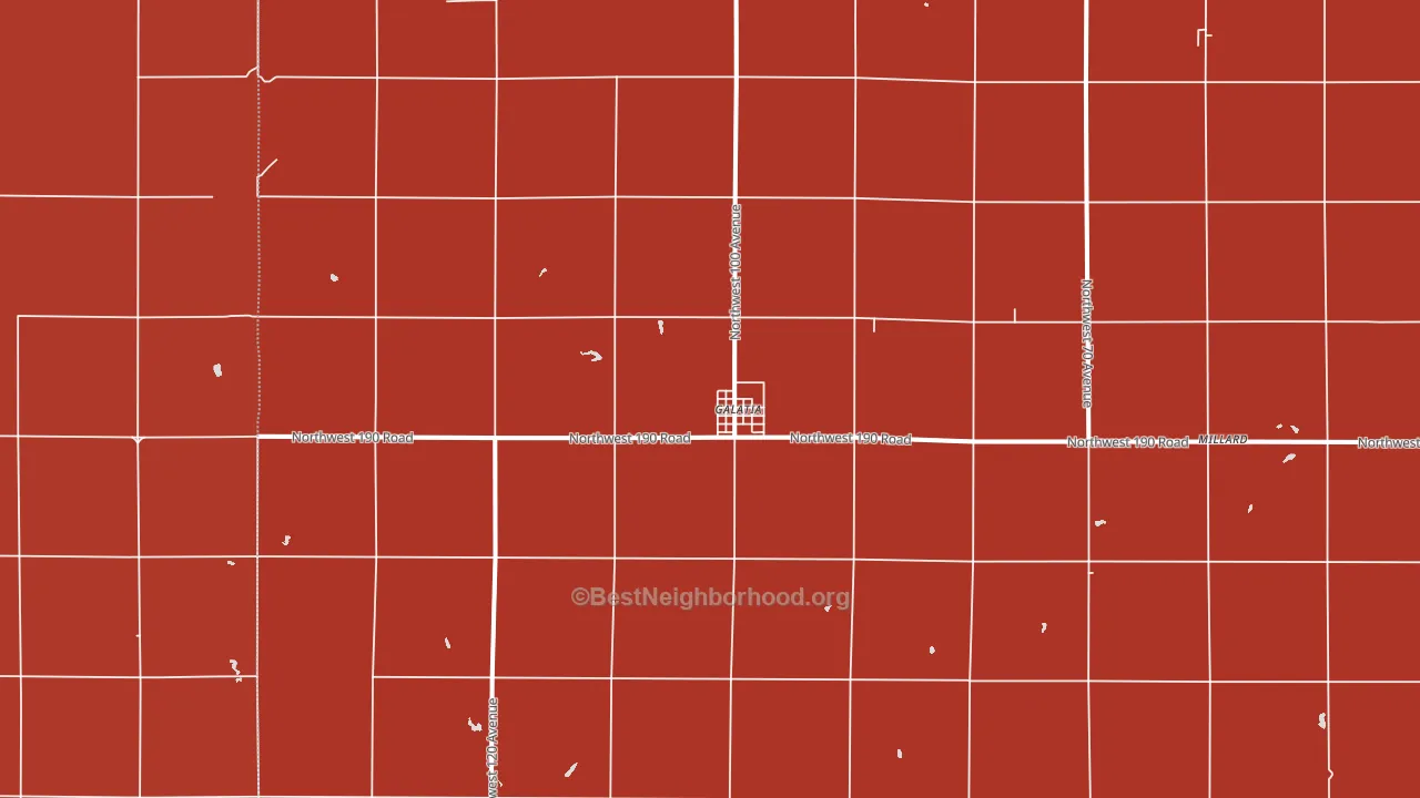 Galatia, KS block-group political-lean map