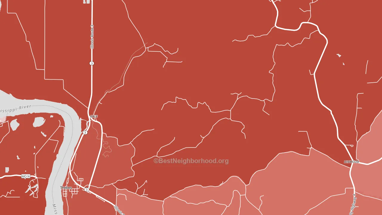 Gale, IL block-group political-lean map