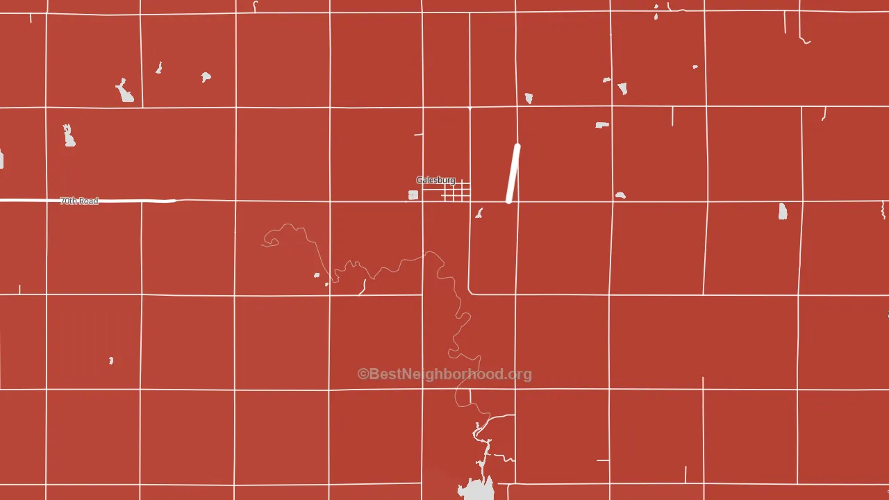 Galesburg, KS block-group political-lean map