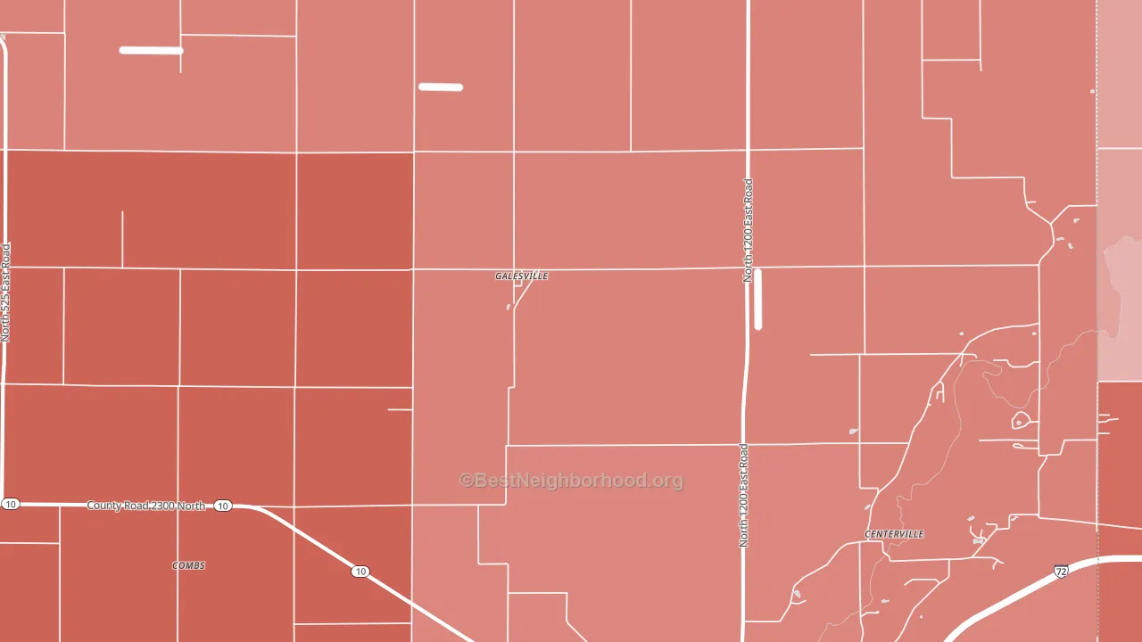 Galesville, IL block-group political-lean map