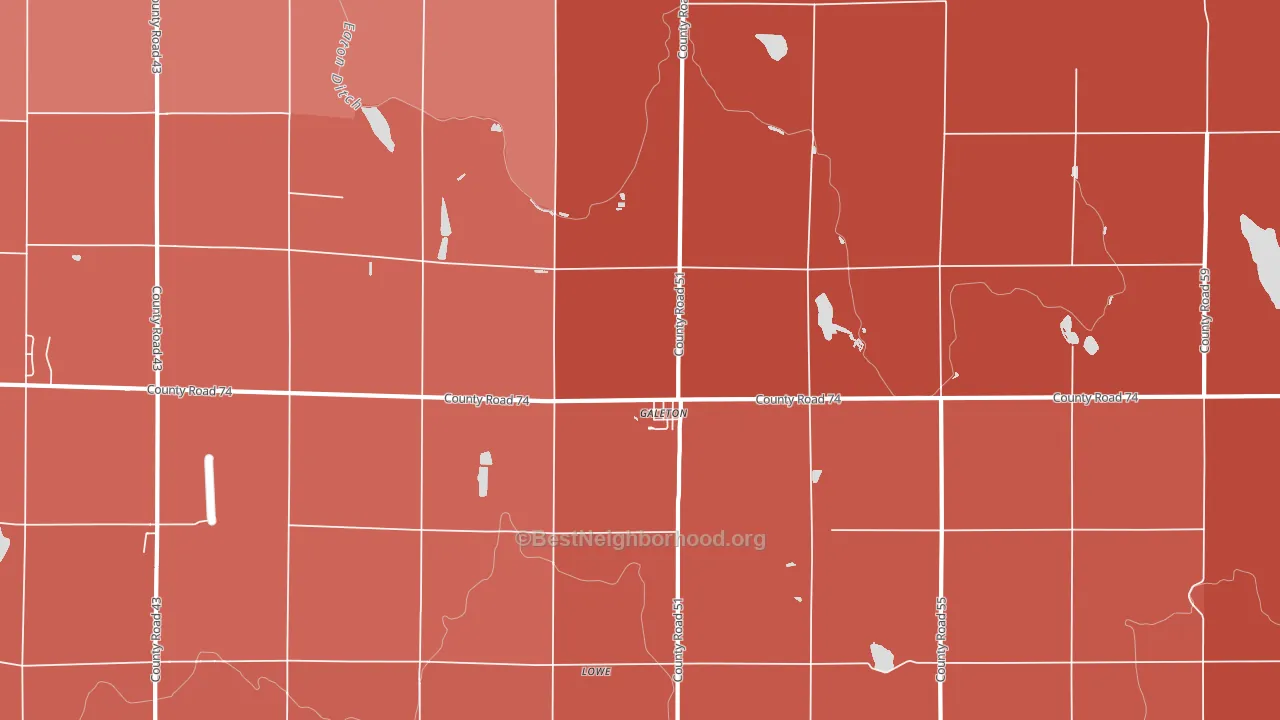 Galeton, CO block-group political-lean map