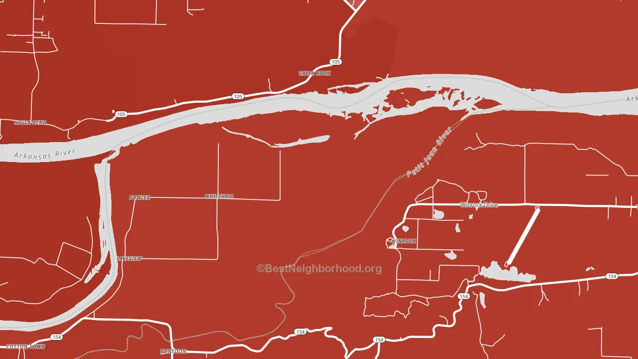 Galla Rock, AR block-group political-lean map