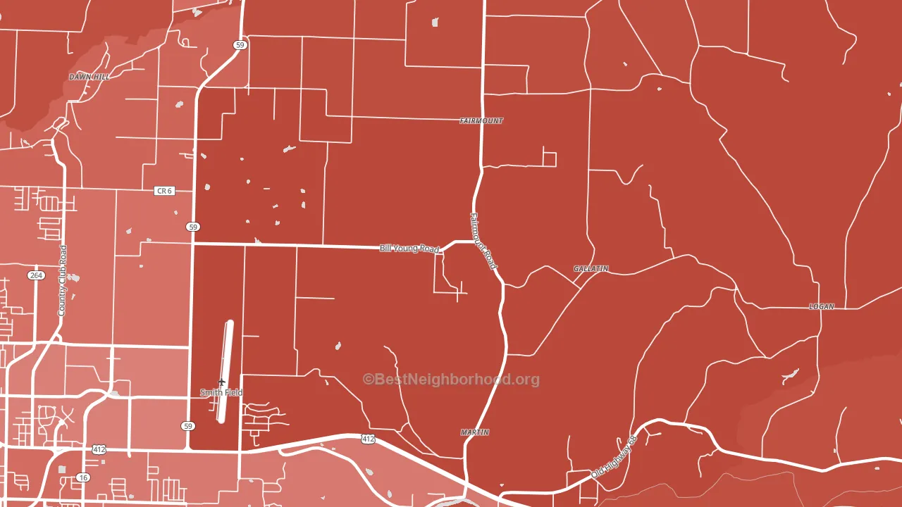 Gallatin, AR block-group political-lean map