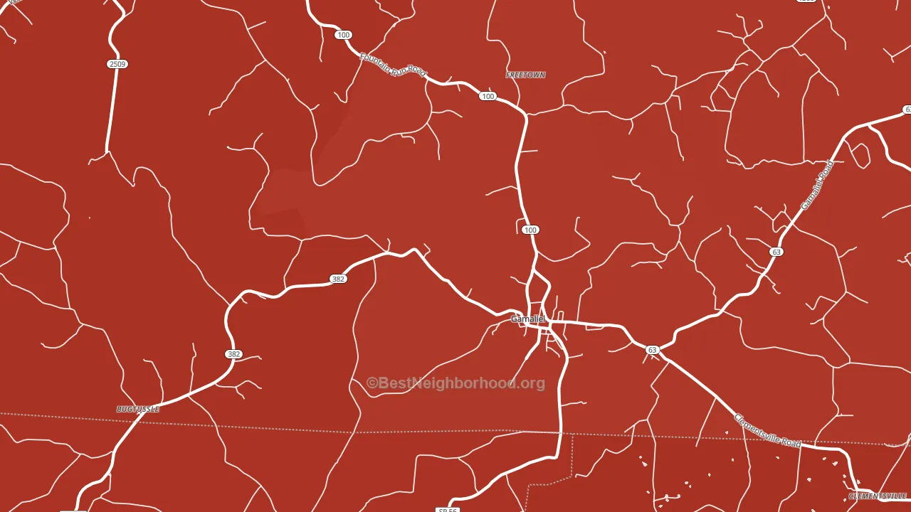 Gamaliel, KY block-group political-lean map