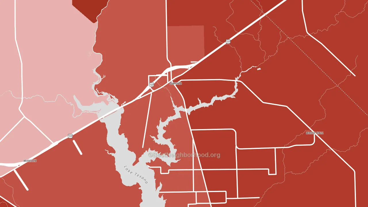 Ganado, TX block-group political-lean map