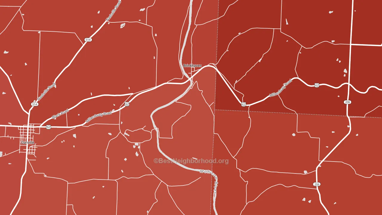 Gann, OH block-group political-lean map