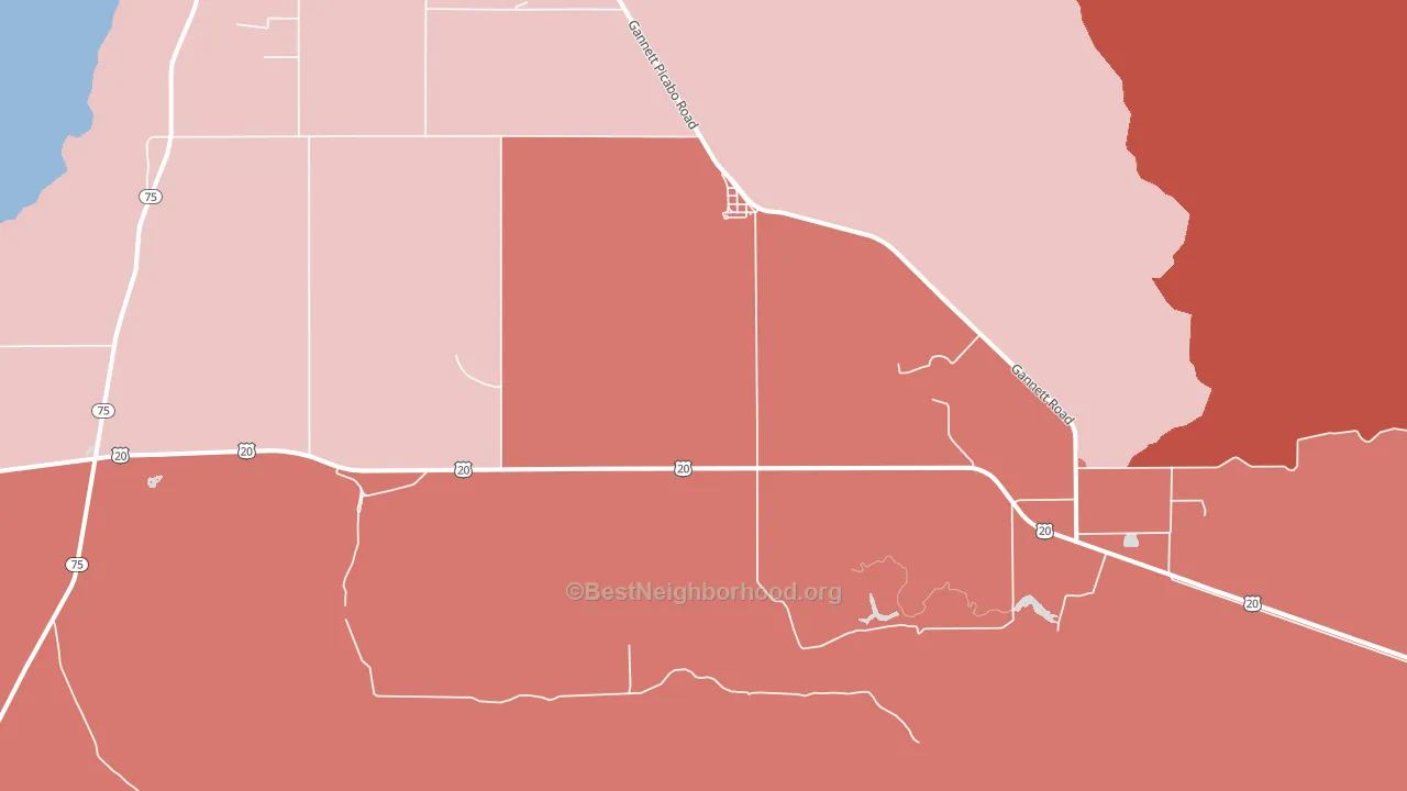 Gannett, ID block-group political-lean map