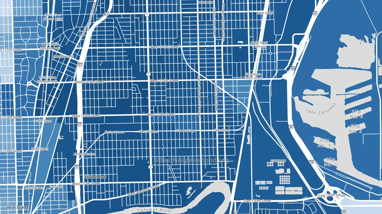 Gano, Chicago, IL block-group political-lean map