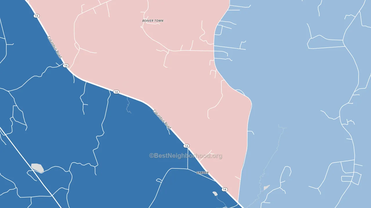 Garden, AL block-group political-lean map