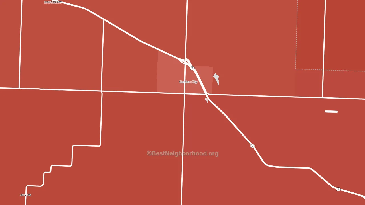 Garden City, MO block-group political-lean map