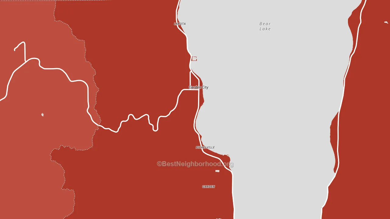 Garden City, UT block-group political-lean map