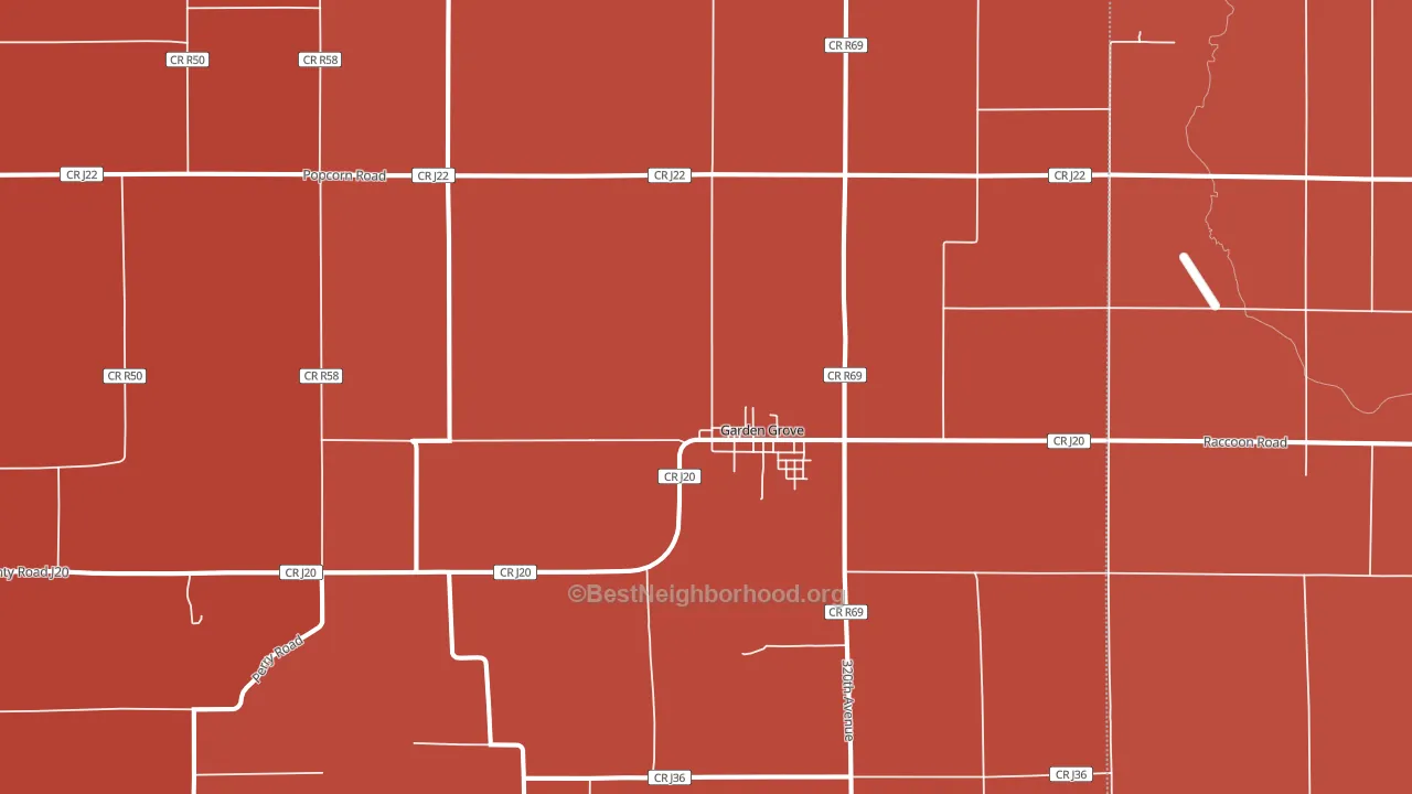 Garden Grove, IA block-group political-lean map