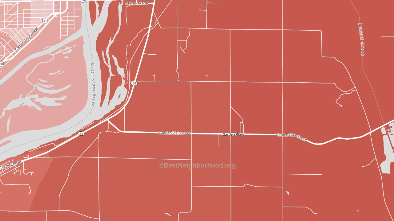 Garden Plain, IL block-group political-lean map