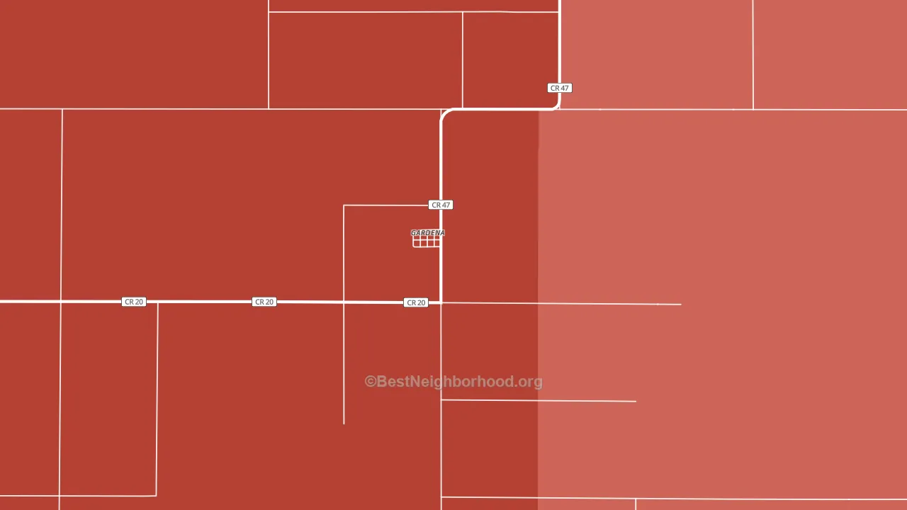 Gardena, ND block-group political-lean map