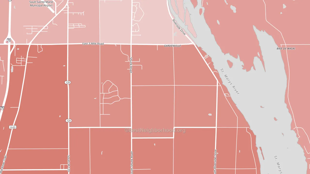 Gardenville, MI block-group political-lean map