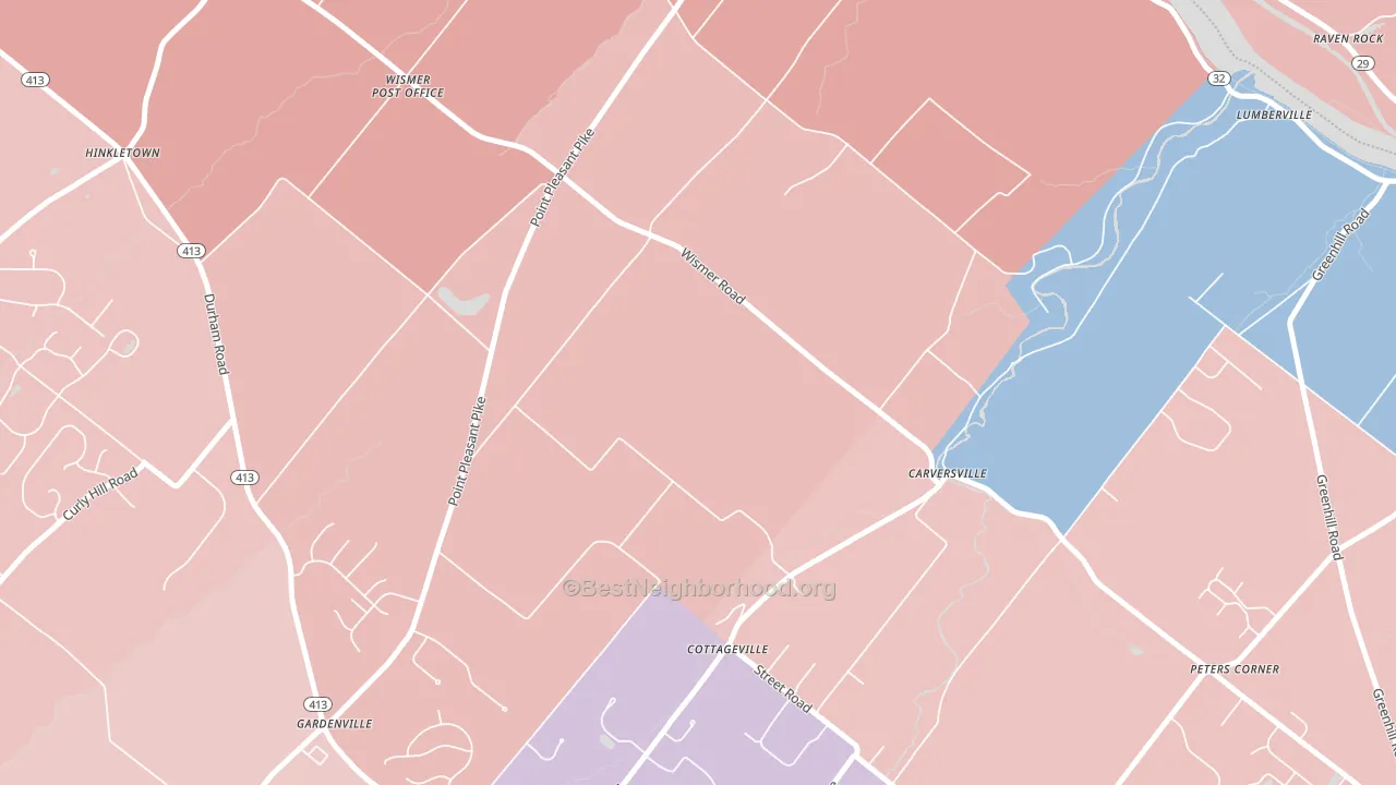 Gardenville, PA block-group political-lean map
