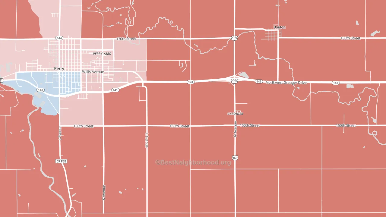 Gardiner, IA block-group political-lean map