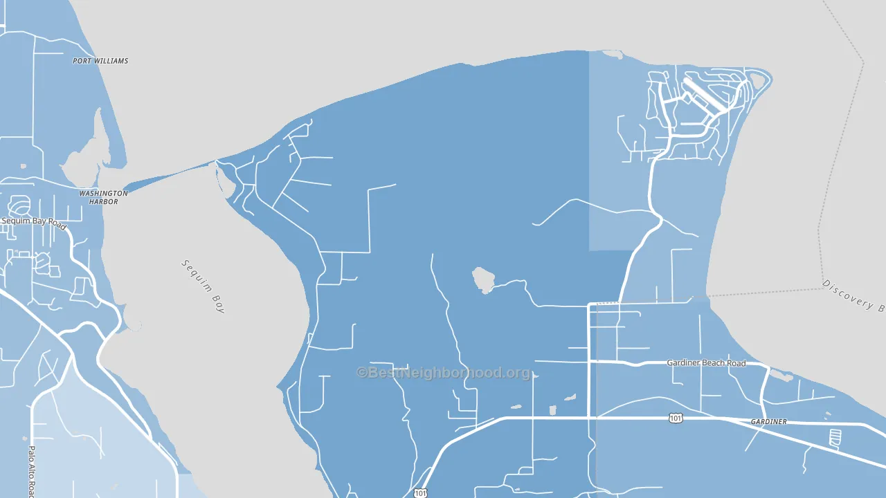 Gardiner, WA block-group political-lean map