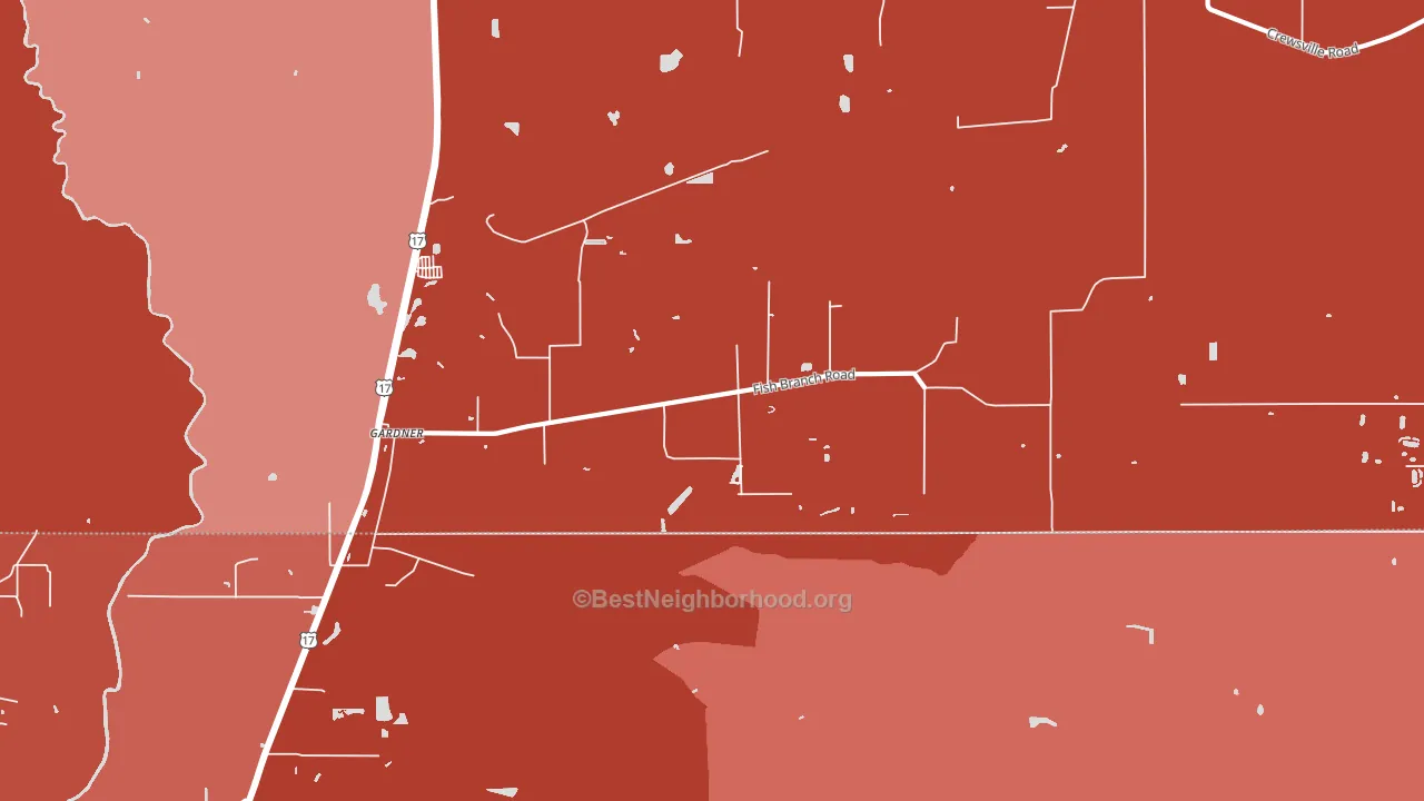 Gardner, FL block-group political-lean map