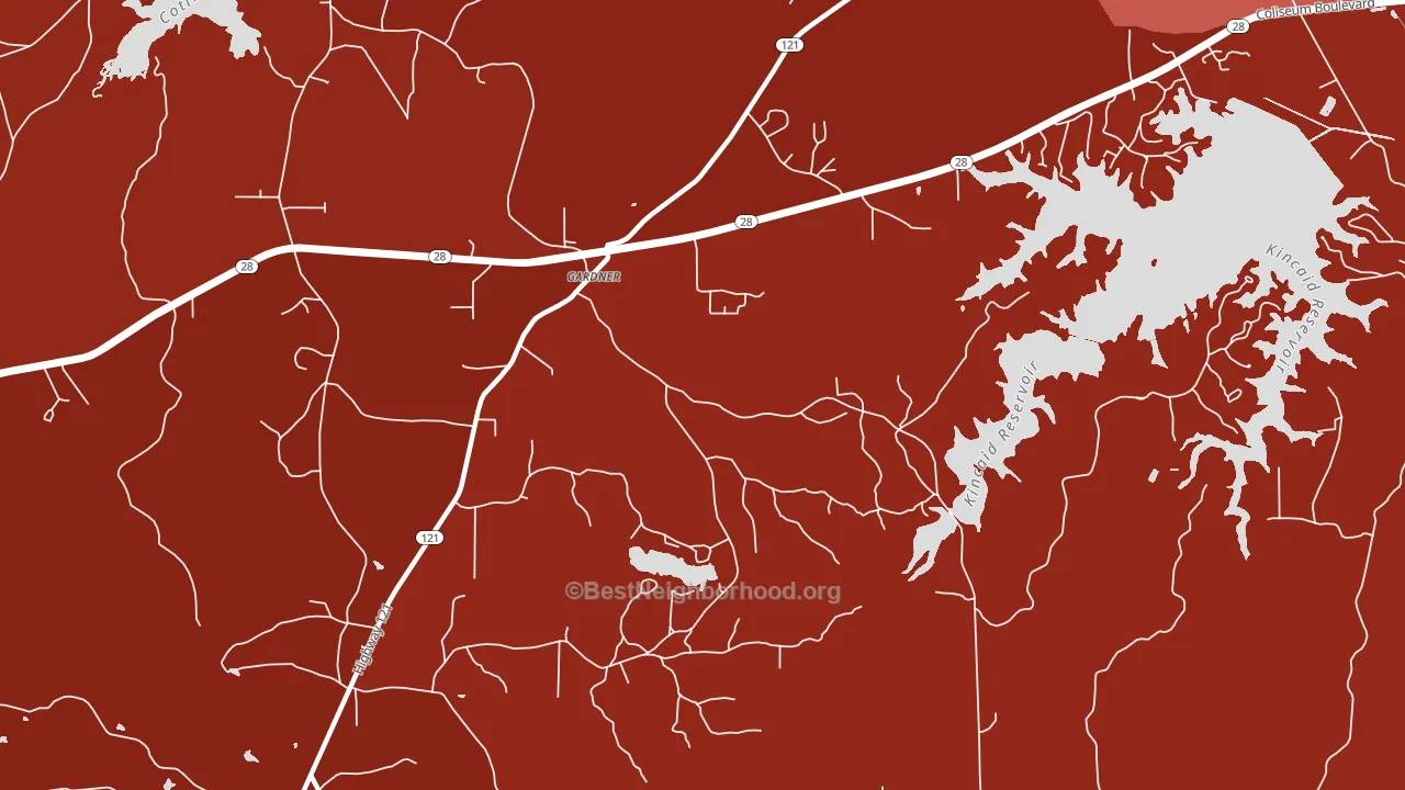 Gardner, LA block-group political-lean map