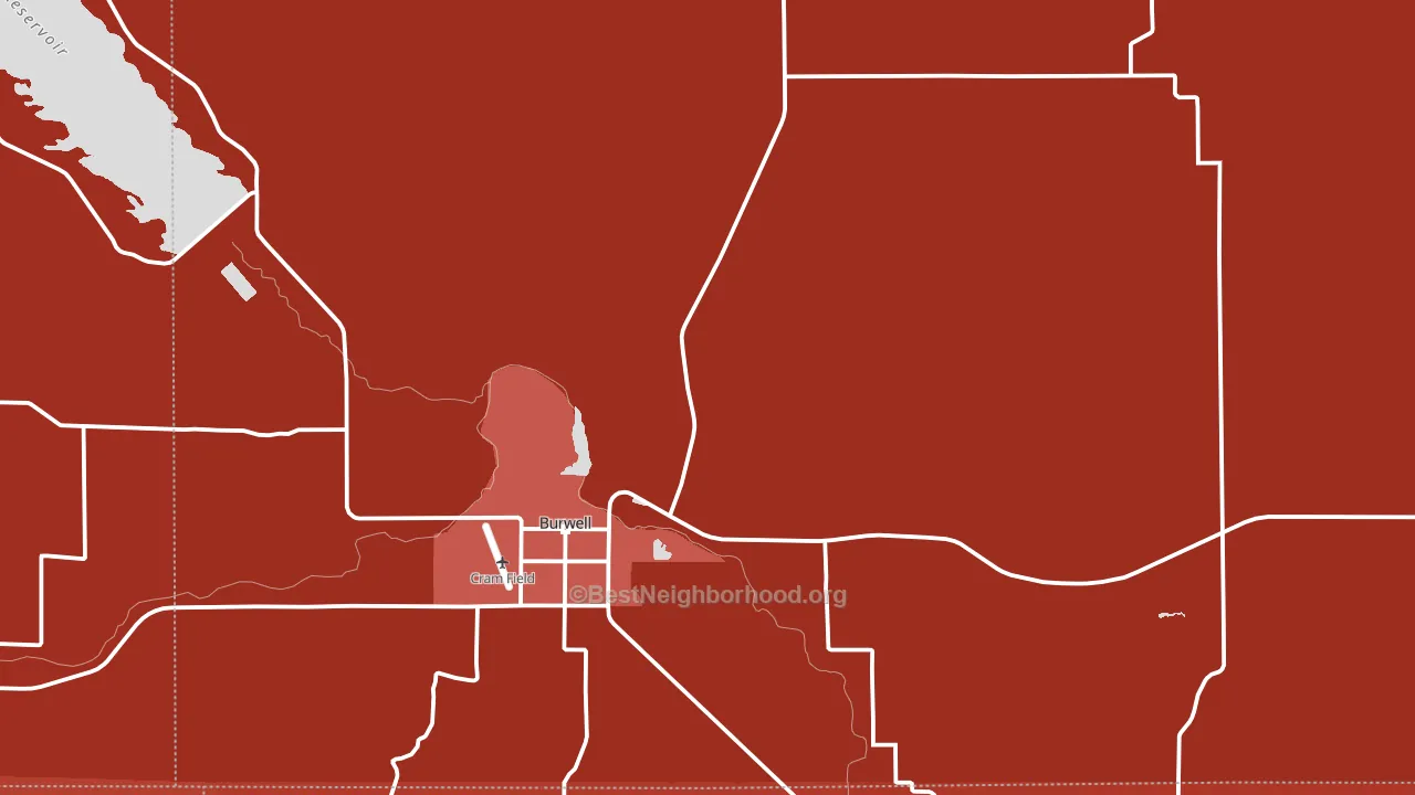 Garfield County, NE block-group political-lean map