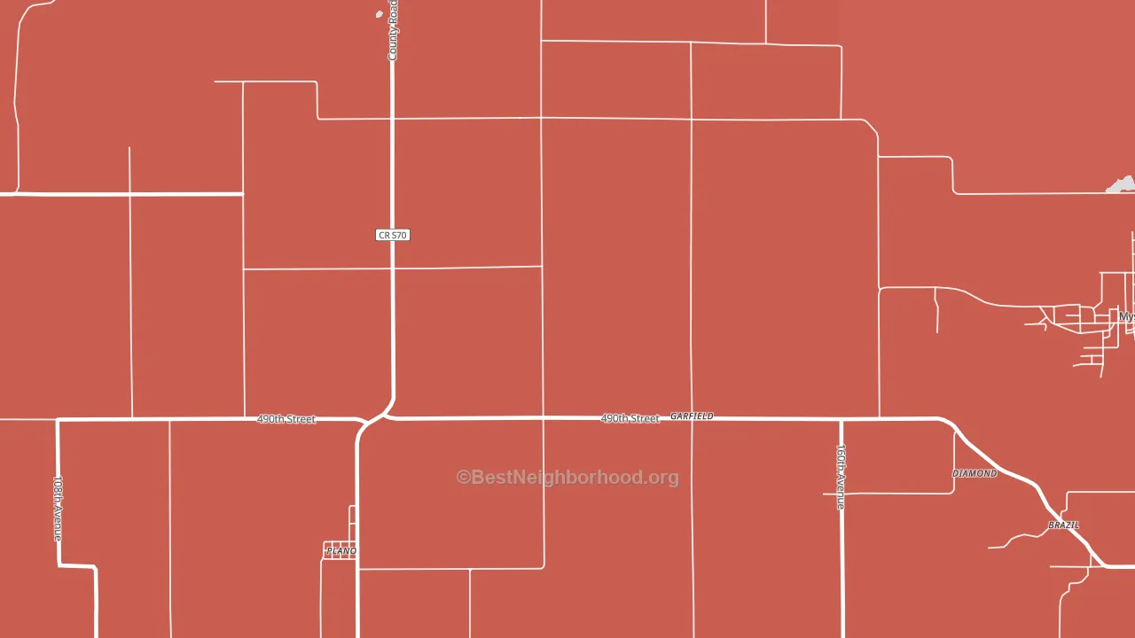 Garfield, IA block-group political-lean map