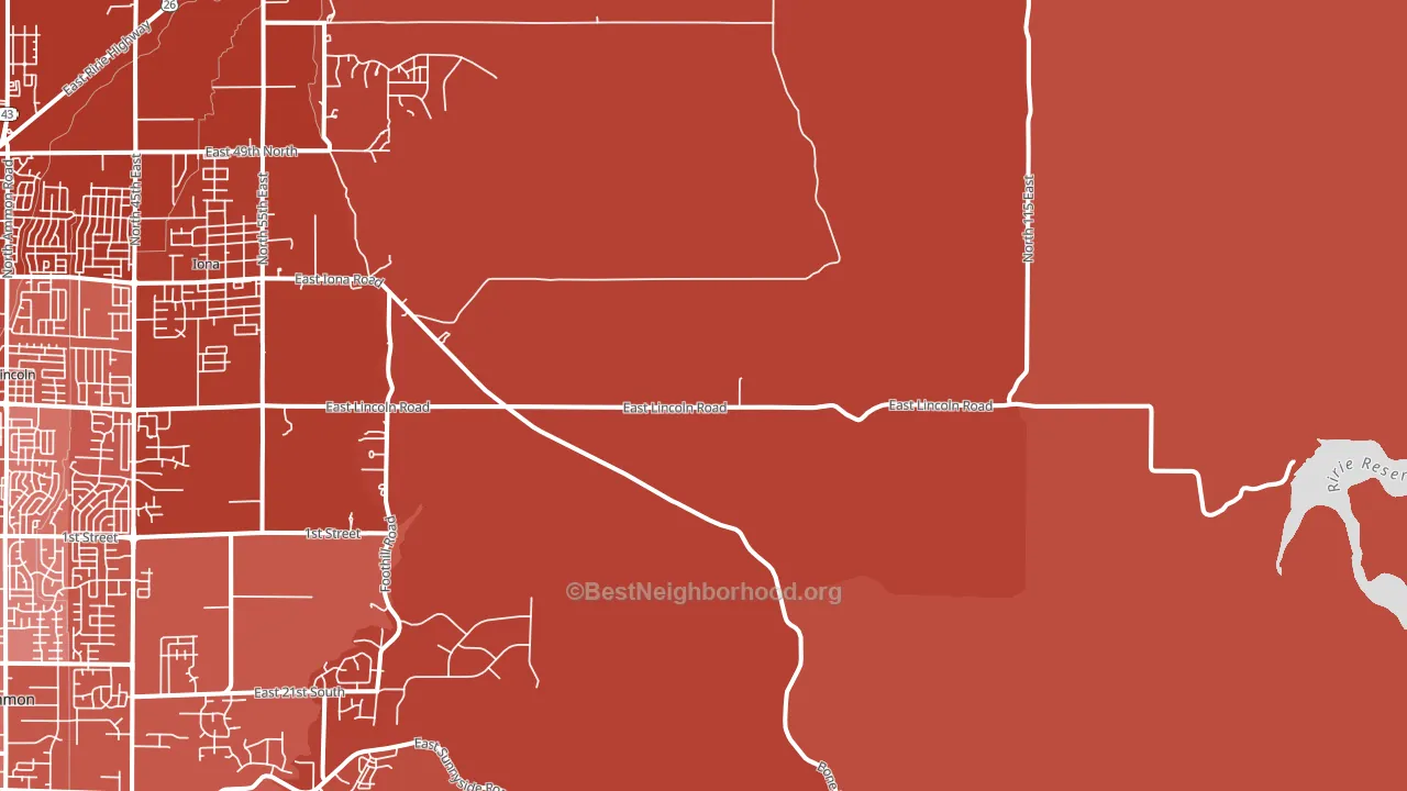 Garfield, ID block-group political-lean map