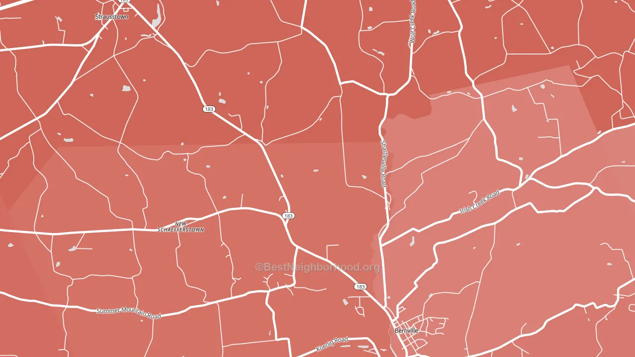 Garfield, PA block-group political-lean map