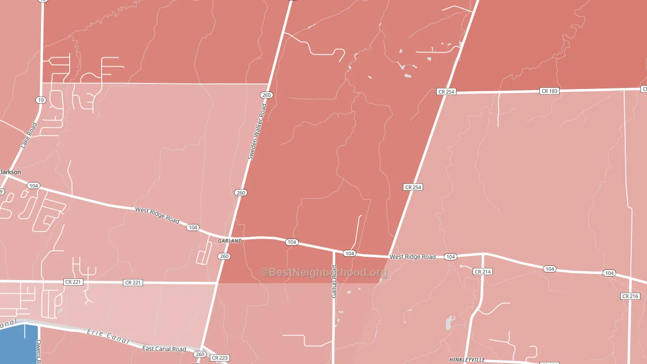 Garland, NY block-group political-lean map
