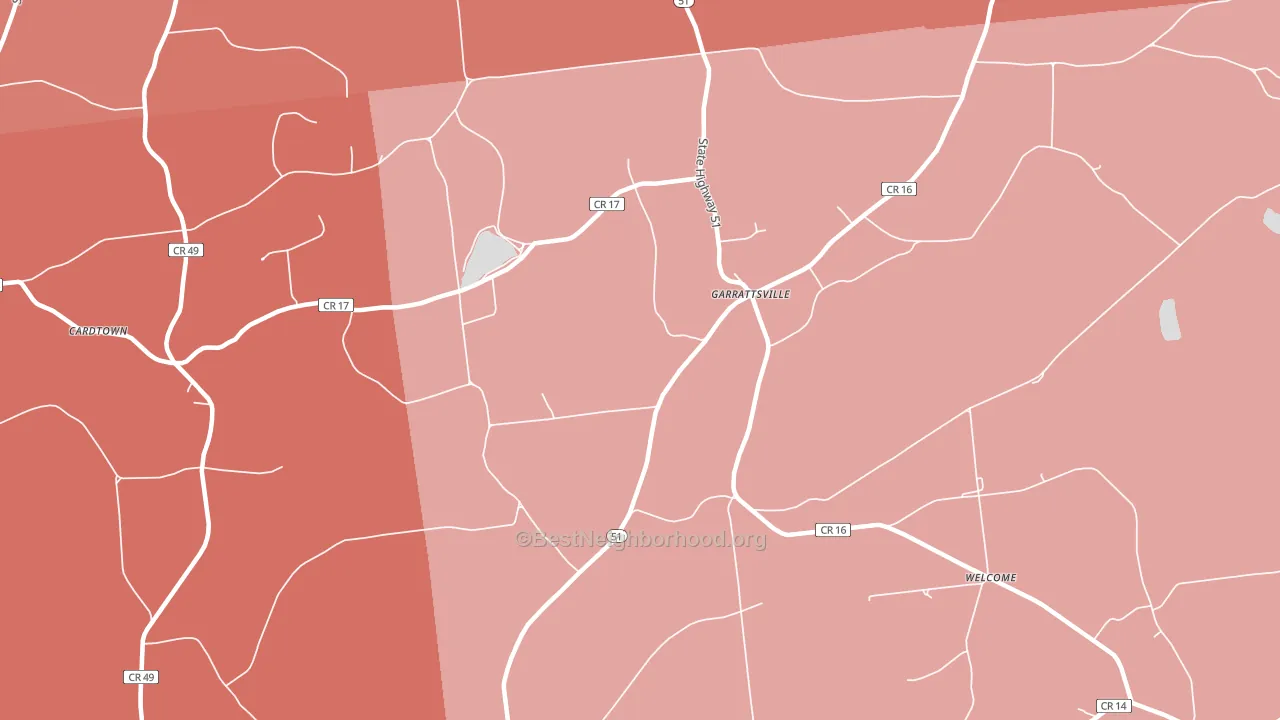 Garrattsville, NY block-group political-lean map