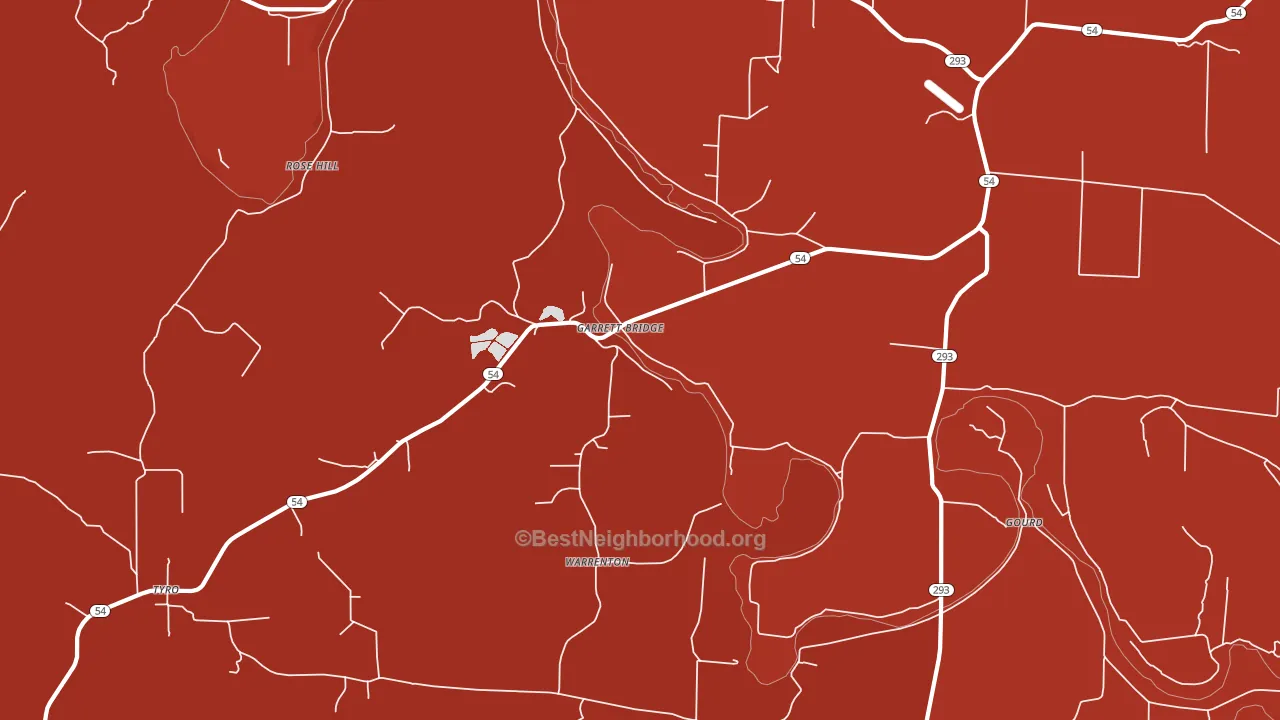 Garrett Bridge, AR block-group political-lean map