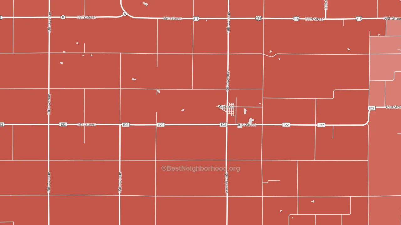 Garrison, IA block-group political-lean map