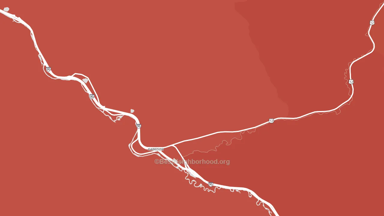 Garrison, MT block-group political-lean map