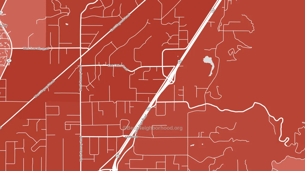 Garwood, ID block-group political-lean map