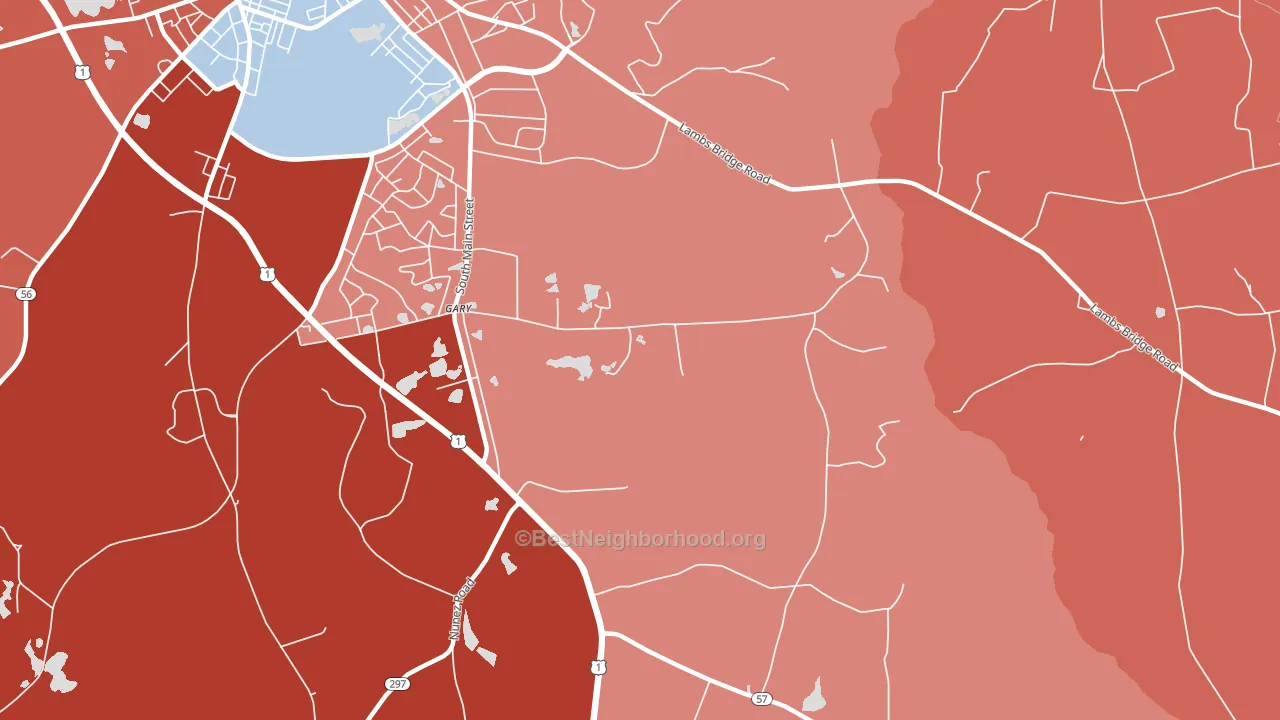 Gary, GA block-group political-lean map