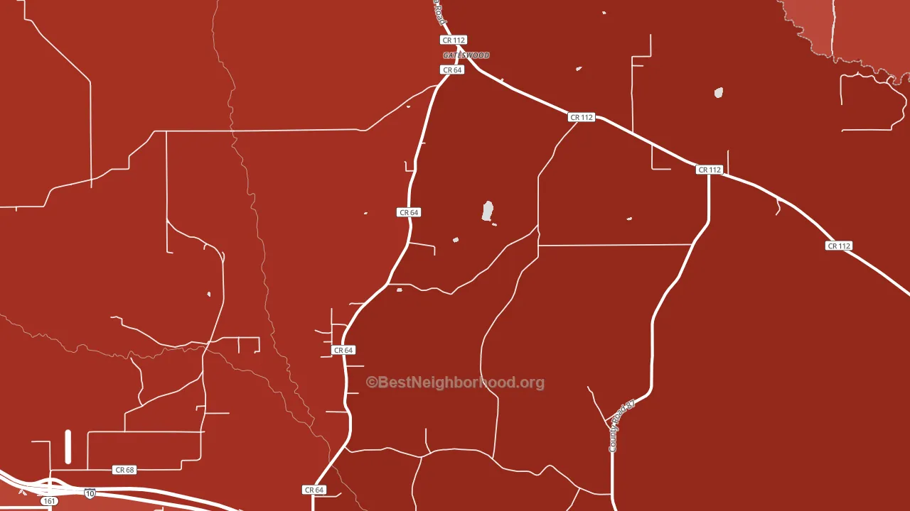 Gateswood, AL block-group political-lean map