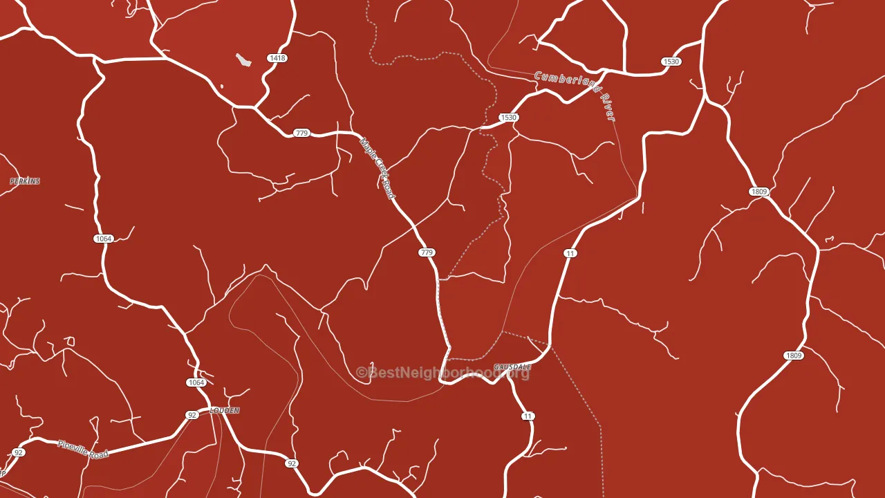Gausdale, KY block-group political-lean map