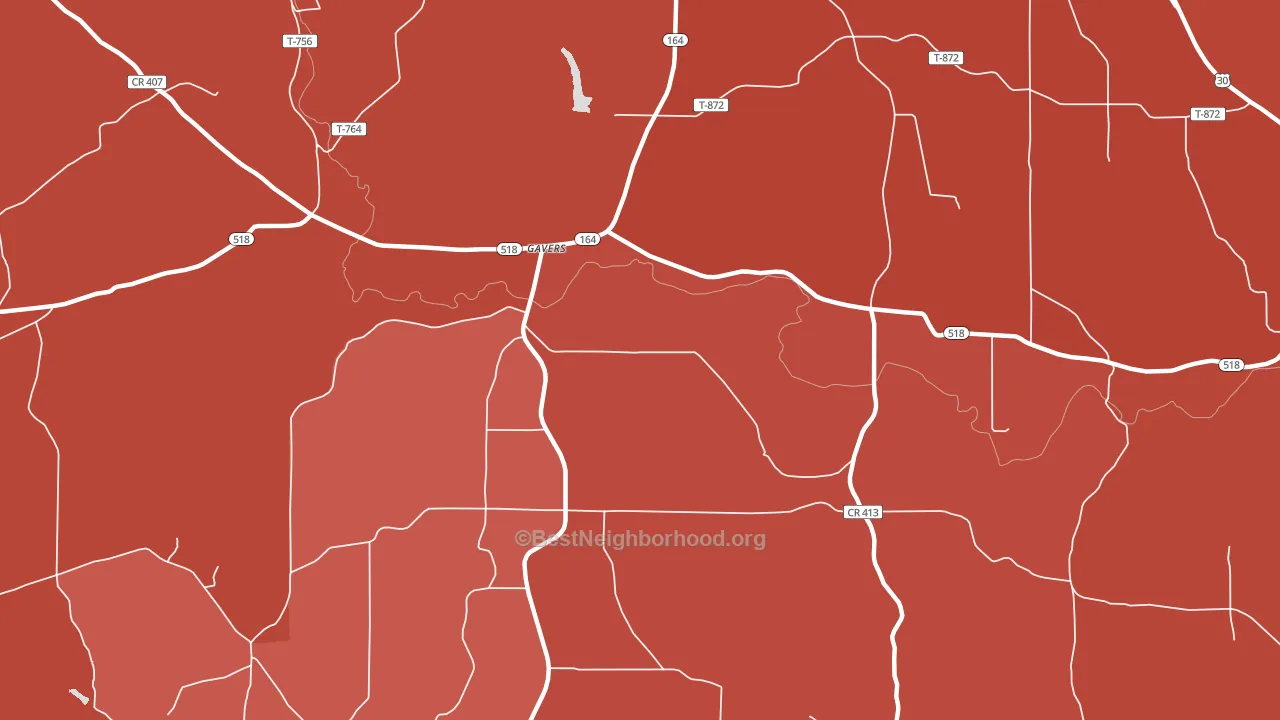 Gavers, OH block-group political-lean map