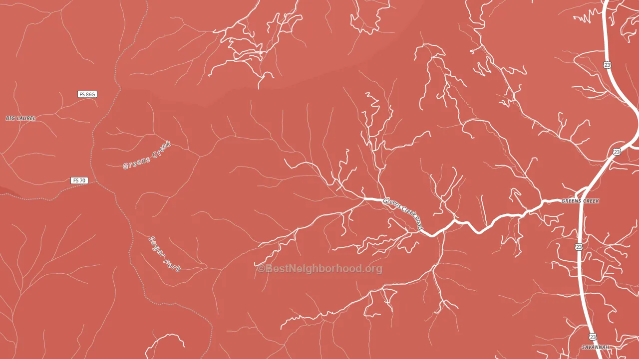 Gay, NC block-group political-lean map