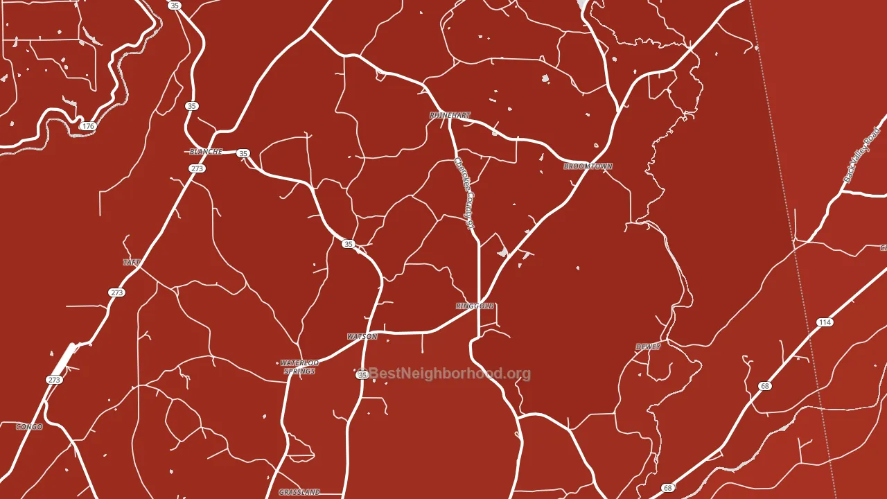 Gaylesville, AL block-group political-lean map