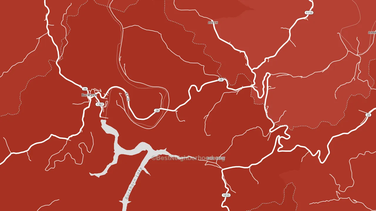 Gays Creek, KY block-group political-lean map