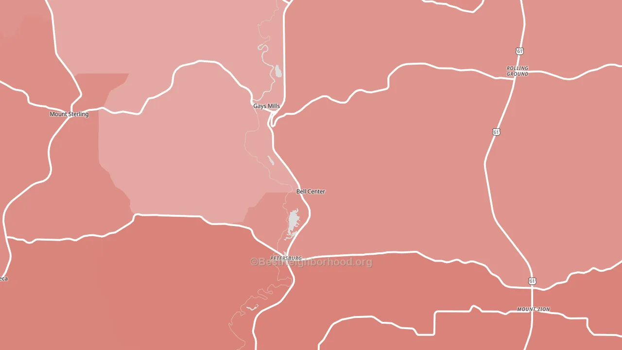Gays Mills, WI block-group political-lean map