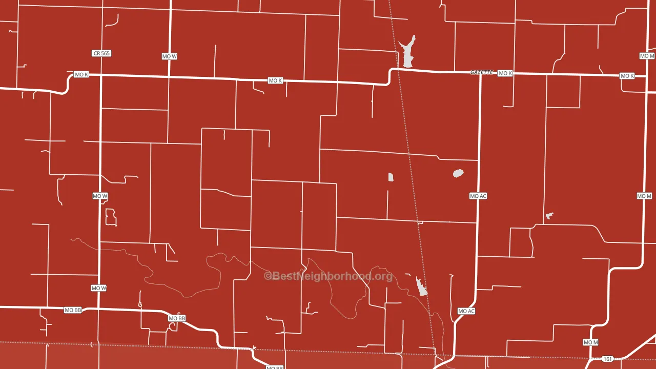 Gazette, MO block-group political-lean map