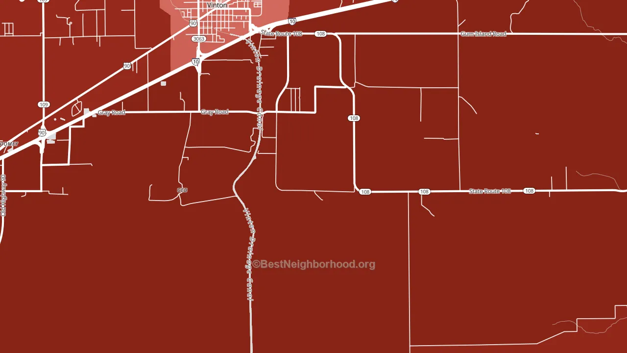 Ged, LA block-group political-lean map