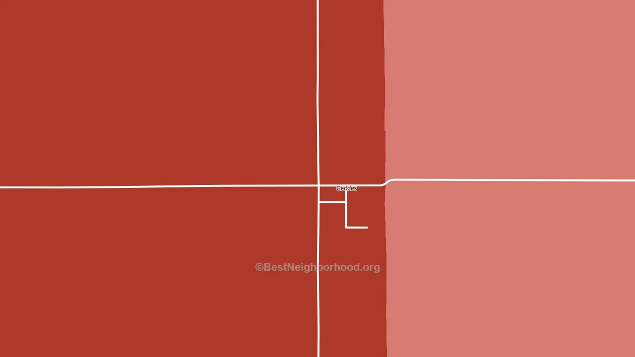 Geddes, SD block-group political-lean map